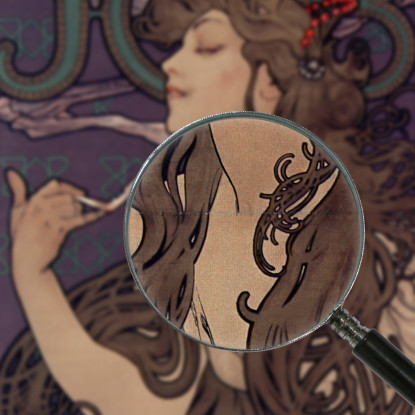 Pubblicità Per Le Sigarette Job Alphonse Mucha amu97 quadro stampato su tela