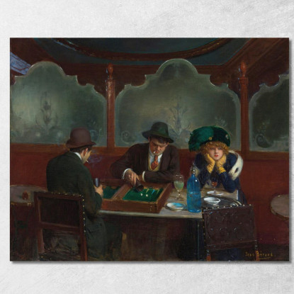 Giocatori Di Backgammon Jean Béraud jbr73 quadro stampato su tela