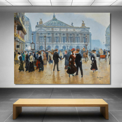L'Arrivo Delle Midinette  Jean Béraud jbr76 quadro stampato su tela