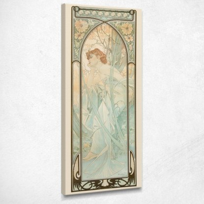 Reverie Du Soir Da Times Of Day Alphonse Mucha amu99 quadro stampato su tela