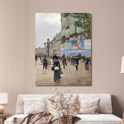 Parisrue Du Havre Jean Béraud jbr80 quadro stampato su tela