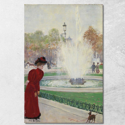 Parigino Alla Rotonda Degli Champs-Élysées Jean Béraud jbr82 quadro stampato su tela