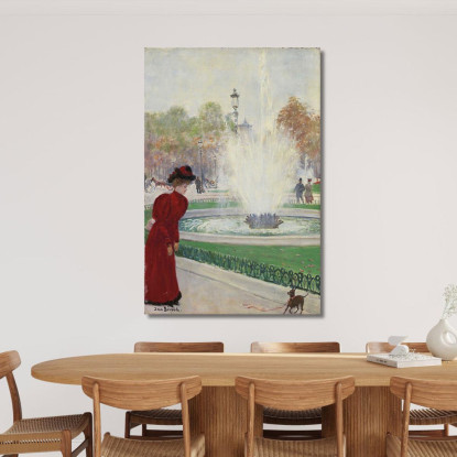 Parigino Alla Rotonda Degli Champs-Élysées Jean Béraud jbr82 quadro stampato su tela