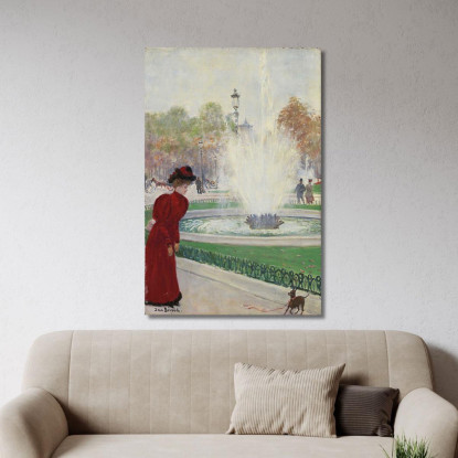 Parigino Alla Rotonda Degli Champs-Élysées Jean Béraud jbr82 quadro stampato su tela