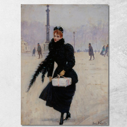 Parigino In Place De La Concorde Jean Béraud jbr83 quadro stampato su tela