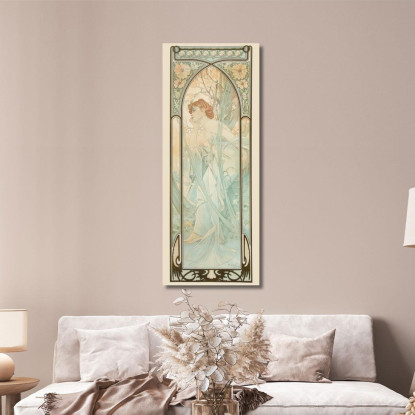 Reverie Du Soir Da Times Of Day Alphonse Mucha amu99 quadro stampato su tela
