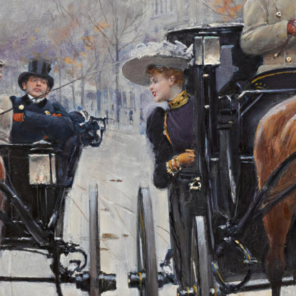 Rotonda 2 Degli Champs-Élysées Jean Béraud jbr89 quadro stampato su tela