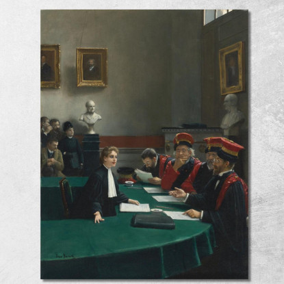 Sala Esami Di Dottorato La Giuria Del Dottorato Jean Béraud jbr90 quadro stampato su tela