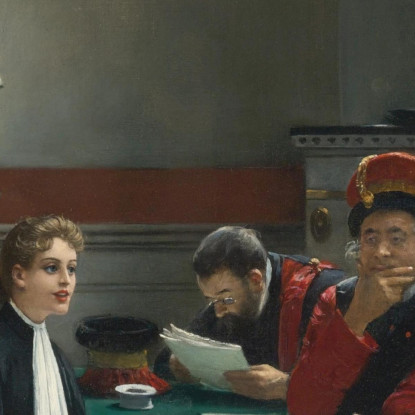 Sala Esami Di Dottorato La Giuria Del Dottorato Jean Béraud jbr90 quadro stampato su tela