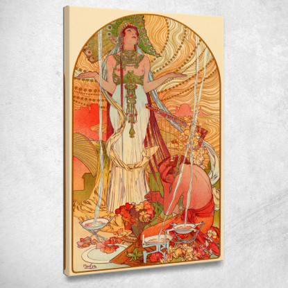 Salammbò Alphonse Mucha amu101 quadro stampato su tela