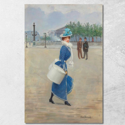 In Place De La Concorde Jean Béraud jbr97 quadro stampato su tela