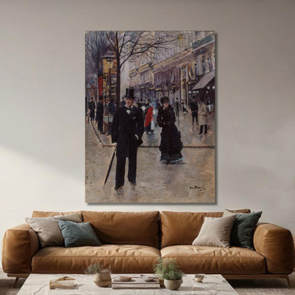 Sul Boulevard Jean Béraud jbr98 quadro stampato su tela