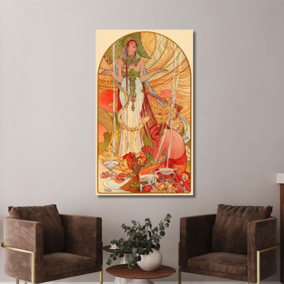 Salammbò Alphonse Mucha amu101 quadro stampato su tela