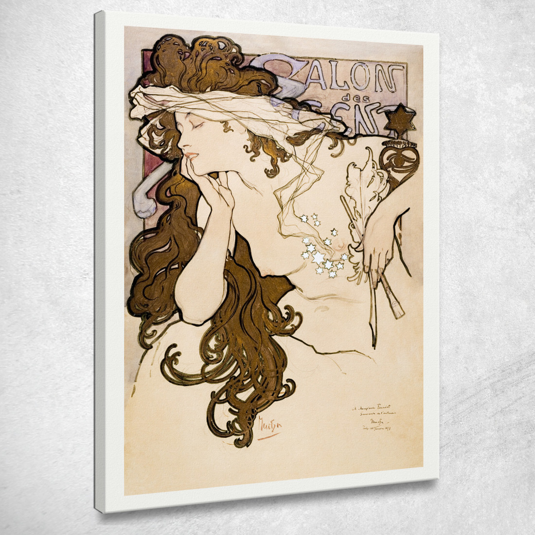 Salone Dei Cento Alphonse Mucha amu103 quadro stampato su tela