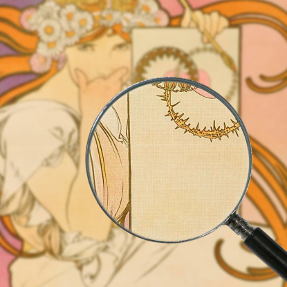 Salon Des Cent 2 Alphonse Mucha amu104 quadro stampato su tela