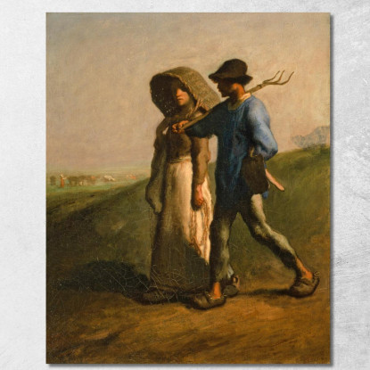 Andare A Lavorare Jean-François Millet jfm20 quadro stampato su tela