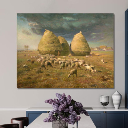 Autunno Nei Pagliai Jean-François Millet jfm22 quadro stampato su tela