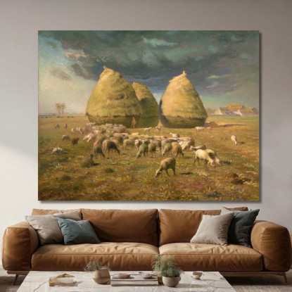 Autunno Nei Pagliai Jean-François Millet jfm22 quadro stampato su tela