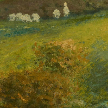 Pascolo Vicino A Cherbourg Normandia Jean-François Millet jfm40 quadro stampato su tela