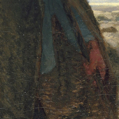 Pastore Che Si Prende Cura Del Suo Gregge Jean-François Millet jfm61 quadro stampato su tela