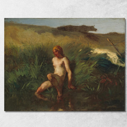 La Bagnante Jean-François Millet jfm67 quadro stampato su tela