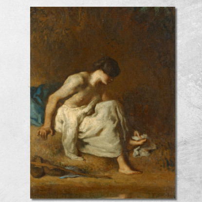 La Bagnante Jean-François Millet jfm82 quadro stampato su tela