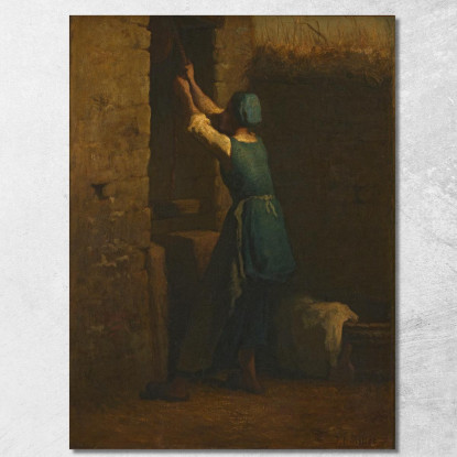 Donna Al Pozzo Jean-François Millet jfm88 quadro stampato su tela