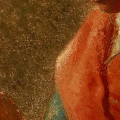 Donna Che Cuce Alla Luce Della Lampada Jean-François Millet jfm89 quadro stampato su tela
