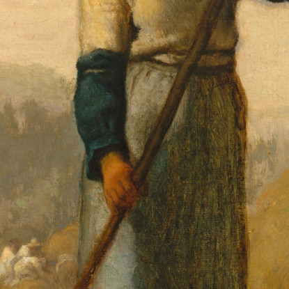 Donna Con Un Rastrello Jean-François Millet jfm91 quadro stampato su tela