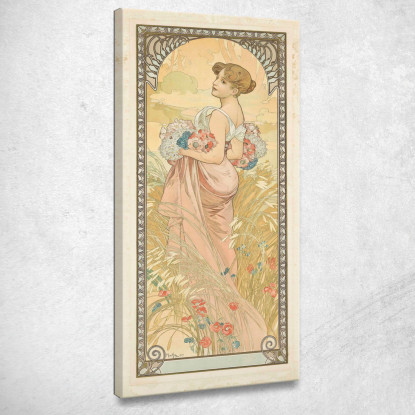 Estate Alphonse Mucha amu114 quadro stampato su tela