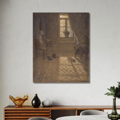 Il Gatto Alla Finestra Jean-François Millet jfm96 quadro stampato su tela