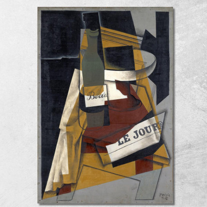 Bottiglia E Portafrutta Bottiglia Di Giornale E Portafrutta Juan Gris jgr12 quadro stampato su tela