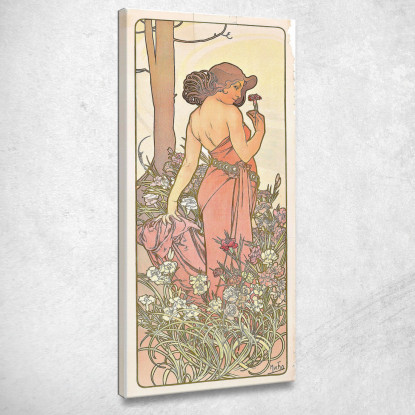 Il Garofano Alphonse Mucha amu117 quadro stampato su tela