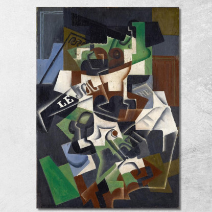 Pipa E Giornale Per Un Portafrutta Juan Gris jgr24 quadro stampato su tela