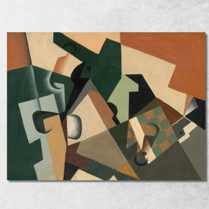 Vetro E Scacchiera Juan Gris jgr25 quadro stampato su tela