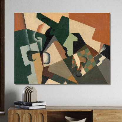 Vetro E Scacchiera Juan Gris jgr25 quadro stampato su tela