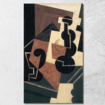 Bicchiere E Bottiglia D'Acqua Juan Gris jgr27 quadro stampato su tela