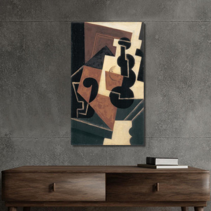 Bicchiere E Bottiglia D'Acqua Juan Gris jgr27 quadro stampato su tela