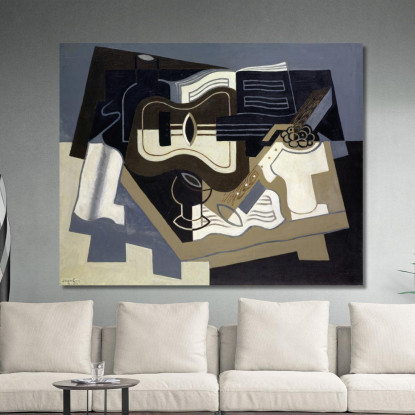 Chitarra E Clarinetto Juan Gris jgr28 quadro stampato su tela