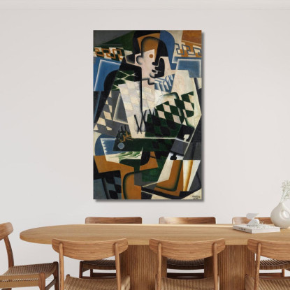 Arlecchino Con Una Chitarra Juan Gris jgr32 quadro stampato su tela