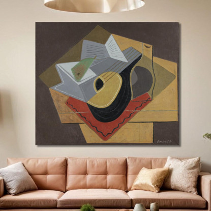 Il Mandolino Nero Juan Gris jgr37 quadro stampato su tela