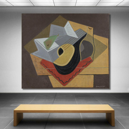Il Mandolino Nero Juan Gris jgr37 quadro stampato su tela
