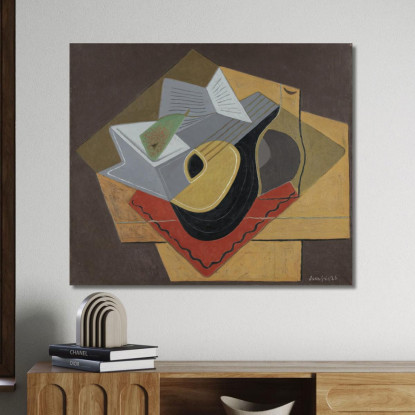 Il Mandolino Nero Juan Gris jgr37 quadro stampato su tela