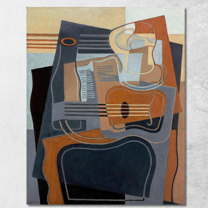 Il Tavolo Con Piedistallo Juan Gris jgr43 quadro stampato su tela