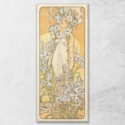 Il Giglio Alphonse Mucha amu120 quadro stampato su tela