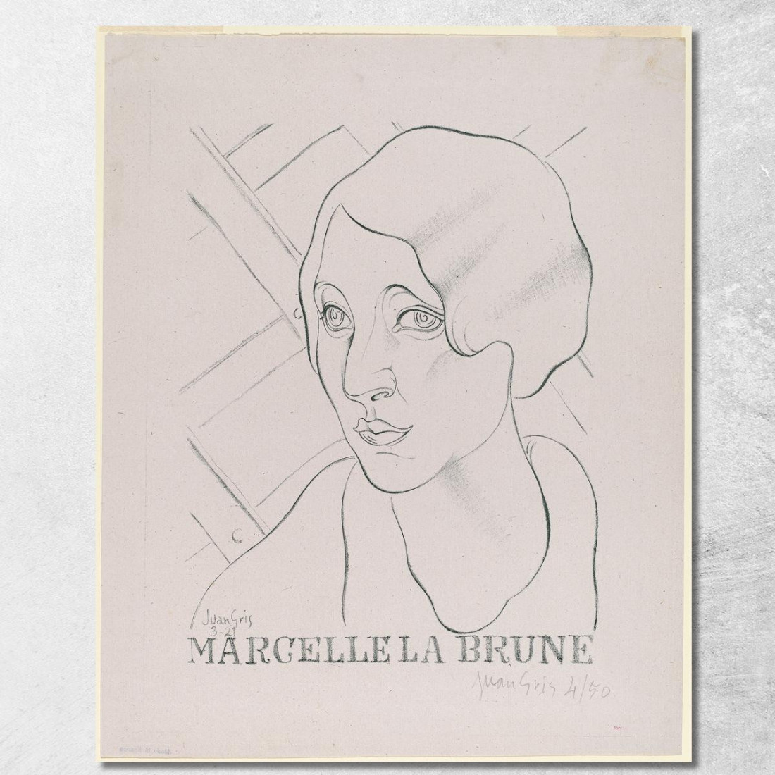 Marcelle La Bruna Juan Gris jgr53 quadro stampato su tela