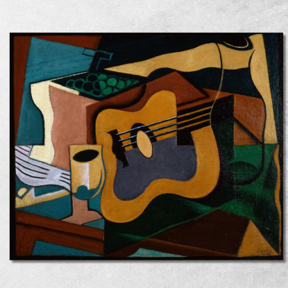 Natura Morta Con Chitarra Juan Gris jgr61 quadro stampato su tela