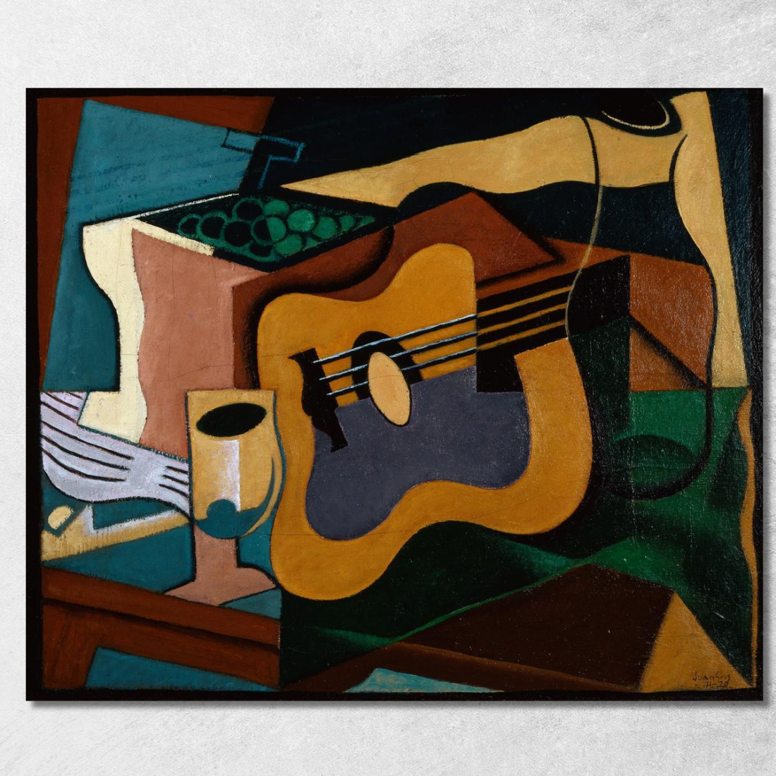 Natura Morta Con Chitarra Juan Gris jgr61 quadro stampato su tela