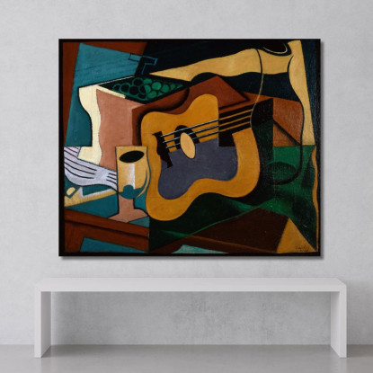 Natura Morta Con Chitarra Juan Gris jgr61 quadro stampato su tela