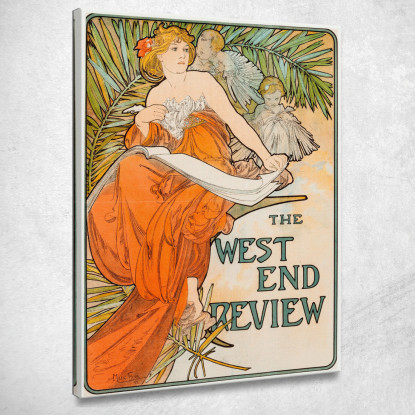 La Recensione Del West End Alphonse Mucha amu122 quadro stampato su tela